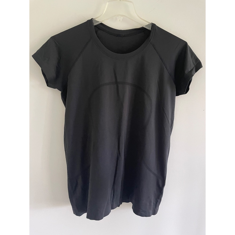 Lululemon Swiftly Tech Short Sleeve 2.0 Shirt Black Womens Activewear Size 14
